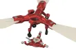 Rakonheli CNC Aluminium Dreiblatt Umbau-Set in rot für Blade InFusion 120