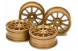 Tamiya RC Ersatzteile für TT02 Felgen 10-Speichen in gold 24mm 4Stück