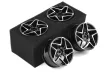 Tuningteile Aluminium 52mm Metall Felgen Star in schwarz 4Stück für Tamiya TT02