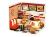 Lasercut Kunststoff Bausatz Standmodell DIY Miniature Haus Super Creator Serie Burger Restaurant - 110 Teile
