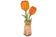 Lasercut Holzbausatz Standmodell Blume - Orange Tulpe 124 Teile