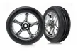 Traxxas Tuning Alias Rillen Reifen auf Tracer 2,2 Felgen in chrom vorne 2Stück für Bandit 1/10