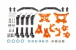 Traxxas Tuning Extreme Heavy Duty Aufhängungs-Set Komplett in orange für Ford Fiesta, Raptor, Rustler, Slash und Stampede 1/10