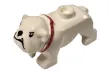 Klemmbausteine Tier Hund Bulldogge weiß mit Halsband