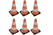 RC Scalezubehör 1/8 Verkehrskegel (Warnkegel) orange/weiß 5,7x5,7x9,3cm 6Stück