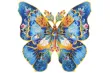 Lasercut Holz Puzzle Morpho Helena Schmetterling - 200 Teile