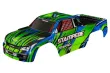 Traxxas Tuning Karosserie in grün blau Clipless mit Aufkleber für Stampede 1/10