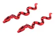 Klemmbausteine Tier Schlange in rot mit Muster 2Stück