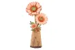 Lasercut Holzbausatz Standmodell Blume Hellorange Gerbera - 132 Teile