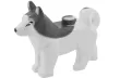 Klemmbausteine Tier Husky in weiß/grau 1Stück