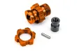 Traxxas Tuning Radmitnehmer 17mm mit Muttern in Orange (für TRX9080) für Rustler und Slash 1/10