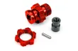 Traxxas Tuning Radmitnehmer 17mm mit Muttern in Rot (für TRX9080) für Rustler und Slash 1/10