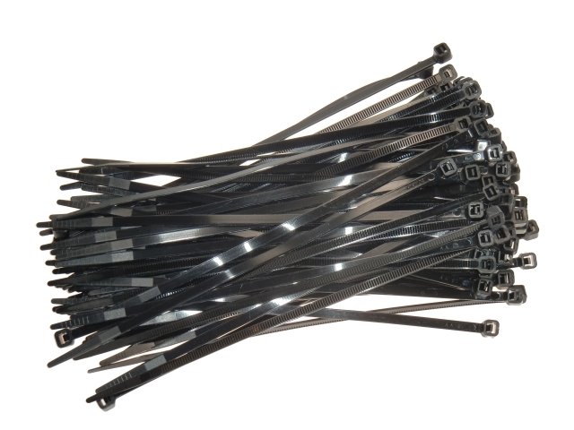 Kabelbinder schwarz 20cm lang 100 Stück