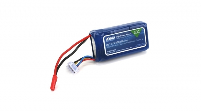 E-flite 3S 11,1V 450mAh 30C LiPo-Akku m. JST-Stecker