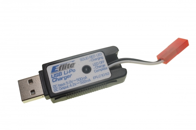 E-flite 1S 500mA USB-LiPo-Ladegerät: 180 QX HD