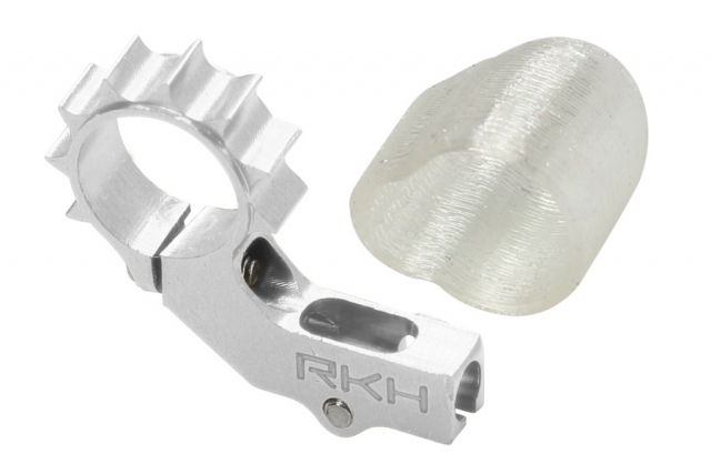 Rakonheli 6mm Heckmotorhalterung Alu in silber für 2mm Heckrohr für Blade mSR X/S, mCP X/V2/S, Nano CP X/CP S/S2/S3