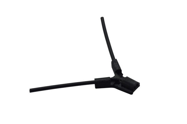 Antennenhalter 3D Druck rund in schwarz mit Antennenrohr