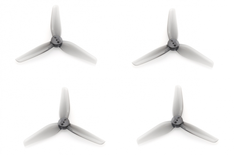 HQ Durable Propeller T3x1,5x3 mit 1.9/1.4/1.9mm Welle aus Poly Carbonate in grau transparent je 2xCW+ 2xCCW