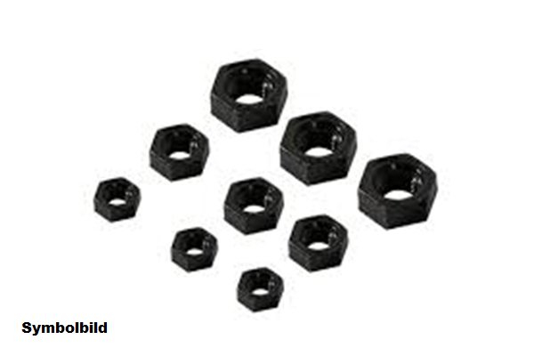 Nylon Muttern M3 in schwarz 10 Stück