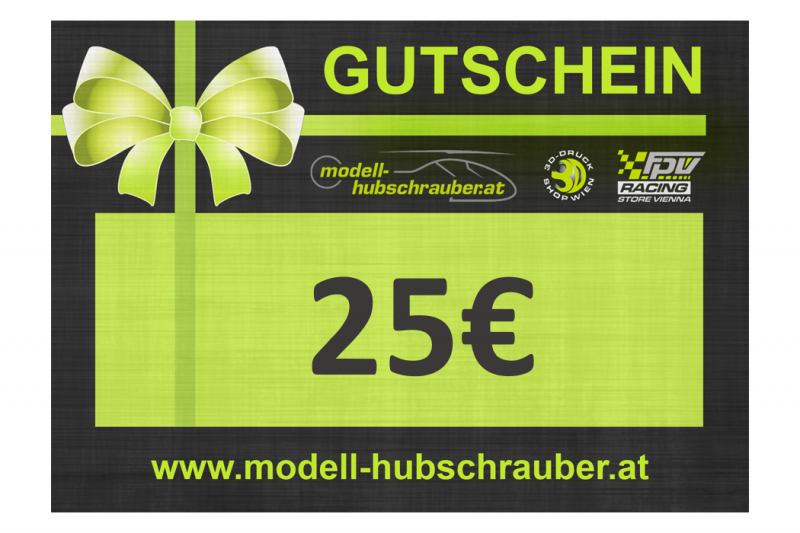 Geschenkgutschein 25€ PDF zum selbst ausdrucken