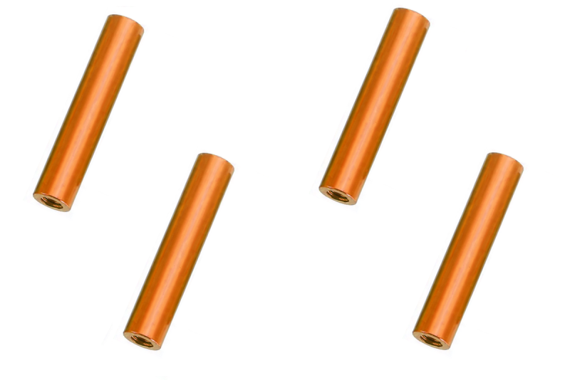 Abstandshalter / Spacer / Standoff M3 Aluminium eloxiert glatt in orange 4Stück 35mm