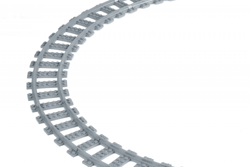 STS Klemmbausteine Eisenbahn Schiene Kurven/Gebogen STANDARD RADIUS im Karton - 30 Stück