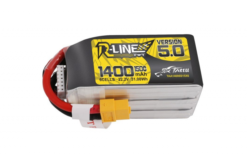 Tattu R-Line LiPo Akku Version 5.0 22,2V 1400mAh 150C 6S1P mit XT60