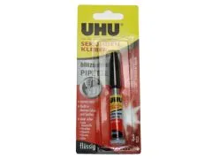 UHU Sekundenkleber Pipette blitzschnell flüßig 3g