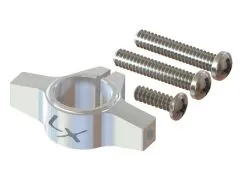 Lynx Heckstrebenhalterung aus Aluminium in silber für Blade 200SRX