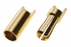 Goldkontaktstecker 5,5mm geschlitzt mit Löthalbschale 1Paar