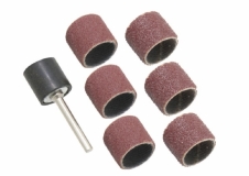6 Schleifbänder Ø 13 mm + Träger