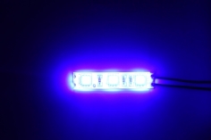 LED Streifen blau mit 5mm LED spritzwassergeschützt für 3S / 12Volt