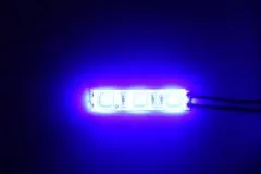 LED Streifen blau mit 5mm LED spritzwassergeschützt für 3S / 12V