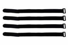 Akkuklettband 300mm in schwarz 4Stück