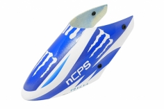 Rakonheli Fiberglass Haube Monster Design blau-weiß für Blade Nano CPS