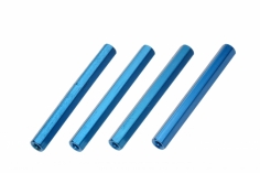 Abstandshalter M3 aus Aluminium in blau 4Stück 45mm