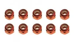 M3 Stoppmutter aus Aluminium in rot eloxiert CW 10Stück