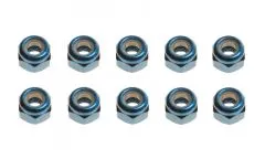 M3 Stoppmutter aus Aluminium in blau eloxiert CW 10Stück