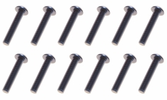 M3 Linsenkopfschraube M3x16mm aus Aluminium in dunkel blau eloxiert 10Stück