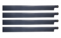 HeliTec der Blattschmied Scale Hauptrotorblätter 4Blatt in dunkel grau 435mm