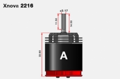 Xnova XTS Brushless Motor 2216 mit 4100KV mit 3,17mm Welle (14,5mm) zum Beispiel für 3-4S Betrieb für OXY3