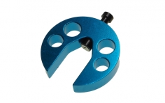 Magnetische Taumelscheiben-Einstellehre für 250er - 450er Helis aus Alu in blau
