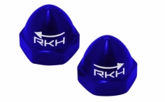 Rakonheli Hutmutter M5 aus Aluminium in blau je 1xCW und 1xCCW