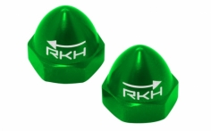 Rakonheli Hutmutter M5 aus Alu in grün je 1 x cw und 1 x ccw