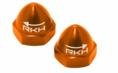 Rakonheli Hutmutter M5 aus Alu in orange je 1 x cw und 1 x ccw
