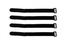 Akkuklettband 200mm in schwarz 4Stück