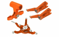 Rakonheli Taumelscheibe und Rotorkopf Set Alu in orange für Blade 230S, 250CFX