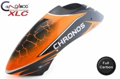 Canomod Kabinenhaube VOLL CARBON im Orange Earthquake Design für Chronos 700