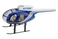 250er Rumpf Hughes MD500D blau grau für Align T-REX 250