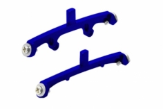 Rakonheli Landegestellhalterung blau aus CNC Aluminium für Blade Nano CPX, Nano CPS, Nano S2 und Nano S3